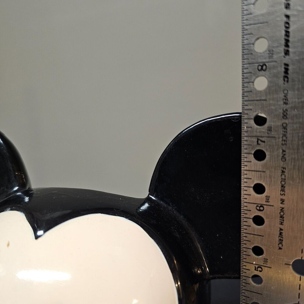 Mickey Mouse Head Ceramic Vase Heart Bow Tie Planter Teleflora Disney Vtg - Picture 7 of 7